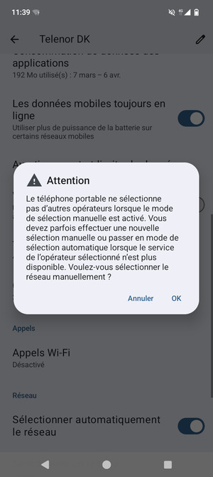 Sélectionnez OK