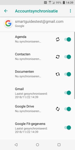 Uw gegevens worden gesynchroniseerd
