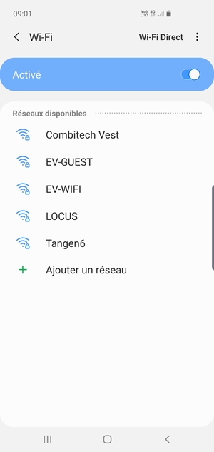Sélectionnez le réseau sans fil auquel vous souhaitez vous connecter