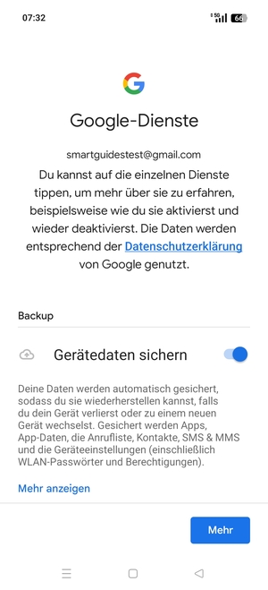 Wählen Sie Mehr