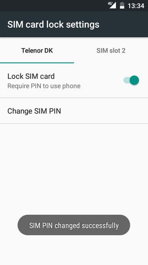 Your SIM PIN has been changed