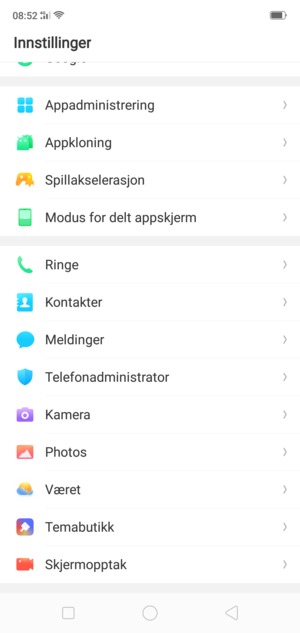 Bla til og velg Kontakter