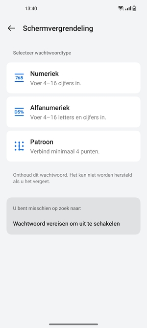 Selecteer Patroon