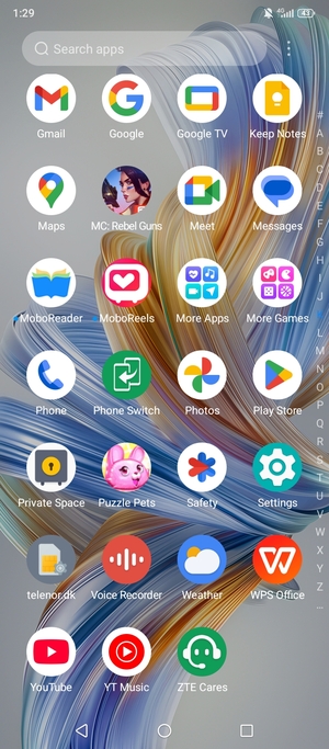 Scroll to and select Settings