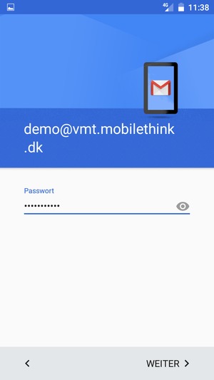 Geben Sie Ihre Passwort ein und wählen Sie WEITER