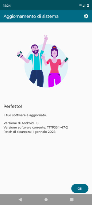 Se il tuo telefono è aggiornato, seleziona OK