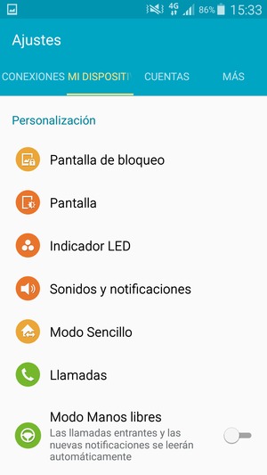 Seleccione Pantalla de bloqueo