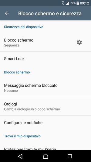 Il tuo telefono è ora protetto dal blocco schermo