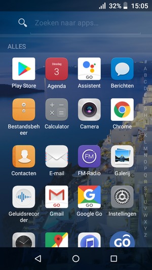 Scroll naar en selecteer Instellingen