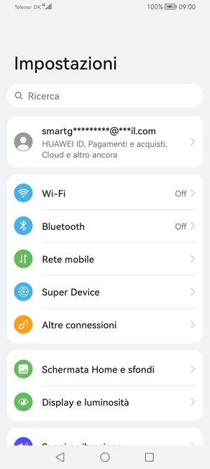 Seleziona Rete mobile