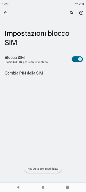 Il tuo PIN della SIM è stato modificato