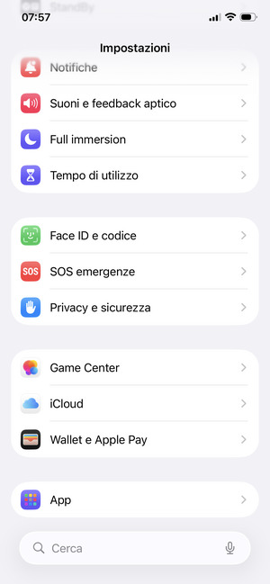 Scorri e seleziona App