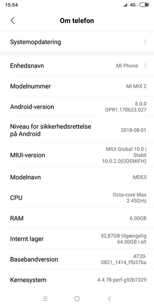 Vælg Systemopdatering