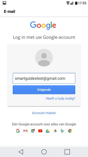 Selecteer Volgende