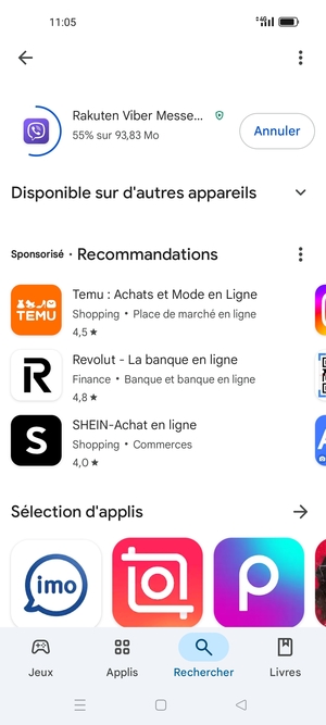 Veuillez attendre la fin de la procédure d'installation