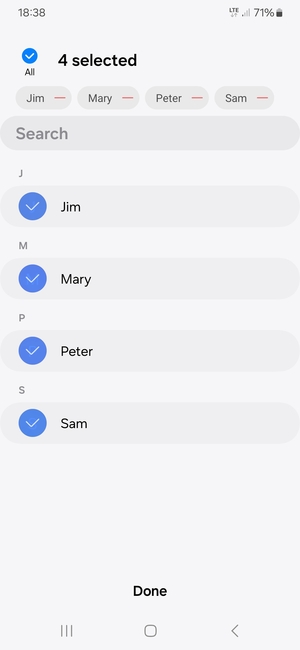 Select Done