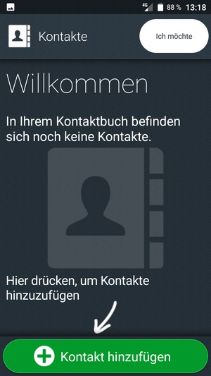 Wählen Sie Ich möchte