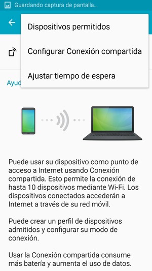 Seleccione Configurar Conexión compartida
