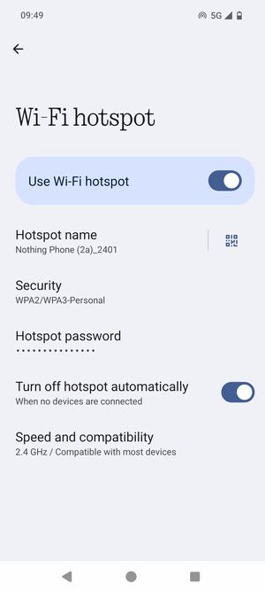 Your phone is now set up for use as a modem
