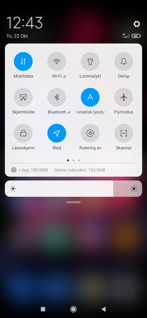 Slå av Sted