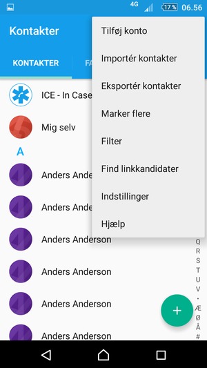 Vælg Indstillinger