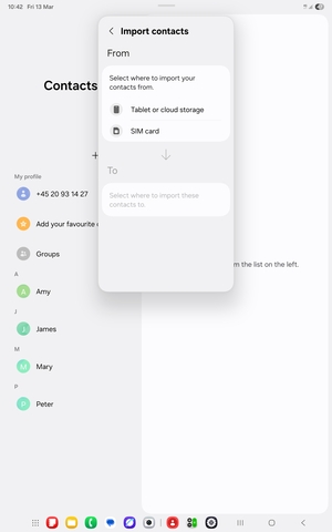 Select SIM card