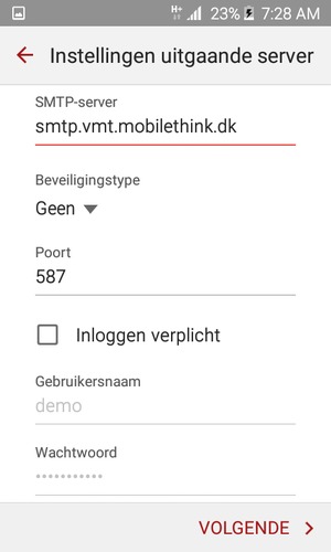 Haal het vinkje uit het Inloggen verplicht selectievakje en selecteer VOLGENDE