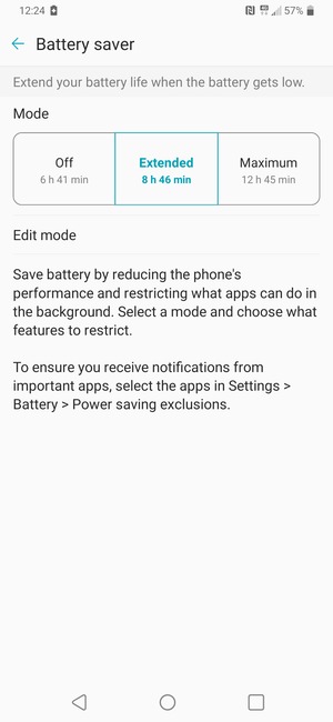 To enable Maximum power saver mode, select Maximum