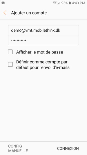 Saisissez votre adresse e-mail et votre mot de passe. Sélectionnez CONNEXION