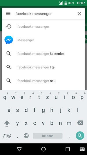 Geben Sie den Namen der App ein und wählen Sie Suchen