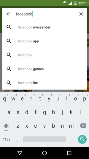 Enter the app name and select Search