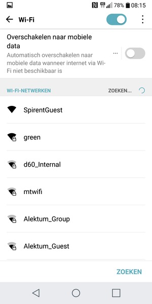 Selecteer het draadloze netwerk waarmee u verbinding wilt maken