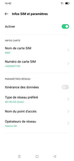 Sélectionnez Nom du point d'accès