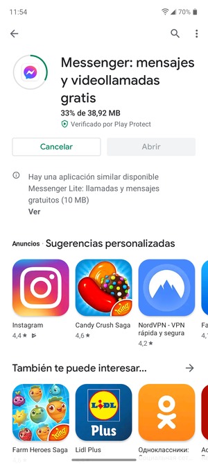 Espere a que el proceso de instalación finalice