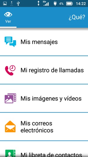 Seleccione Mis mensajes