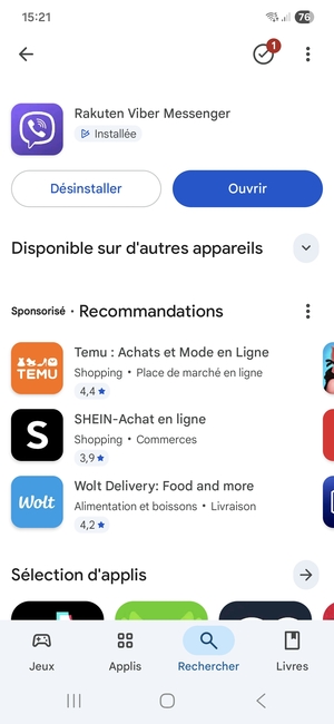 Sélectionnez Ouvrir