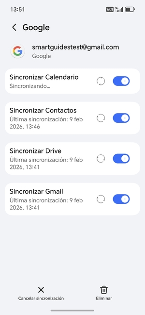 Su información será sincronizada