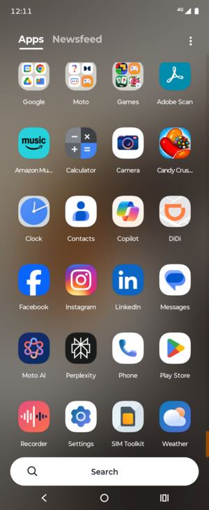 Scroll to and select Settings