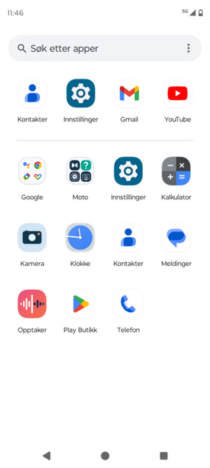 Velg Innstillinger