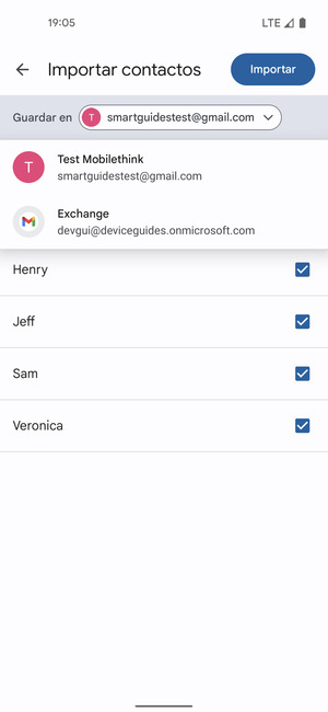 Seleccione su cuenta Google