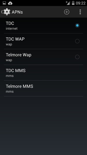 Select New APN