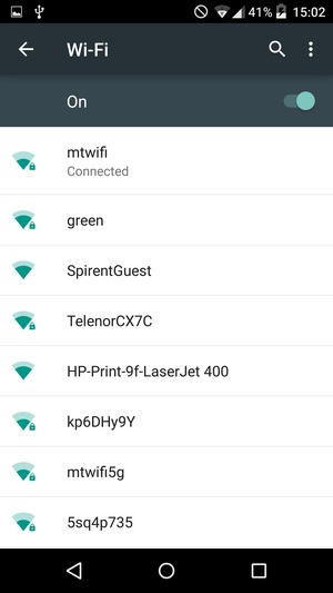You are now connected to the Wi-Fi network