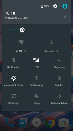 Wählen Sie die Einstellungen-Taste