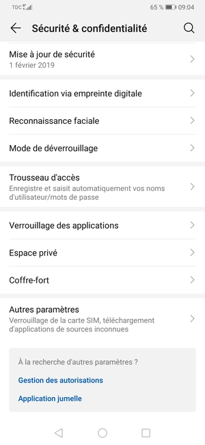Faites défiler et sélectionnez Autres paramètres
