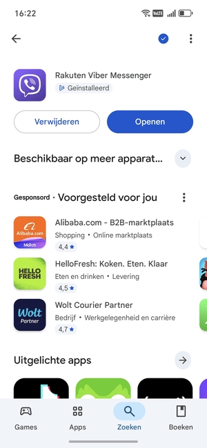 Selecteer Openen