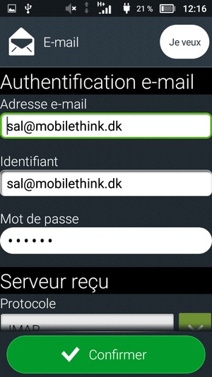 Saisissez Identifiant