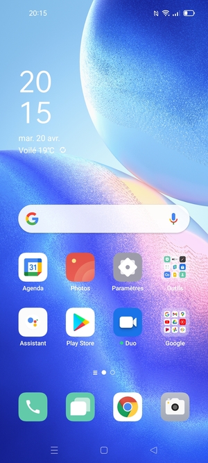 Sélectionnez Google