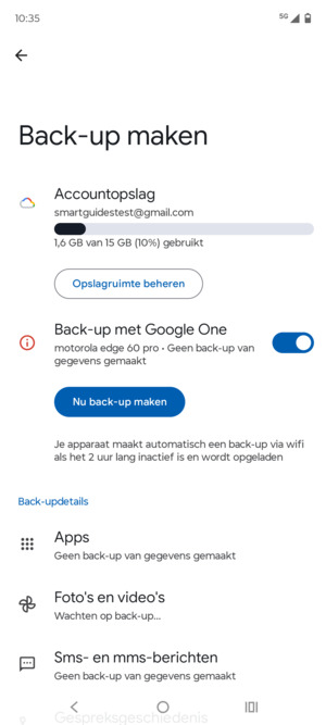 Selecteer Accountopslag