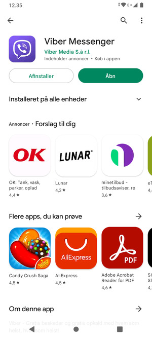 Vælg Åbn