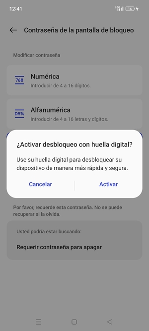 Seleccione la opción deseada